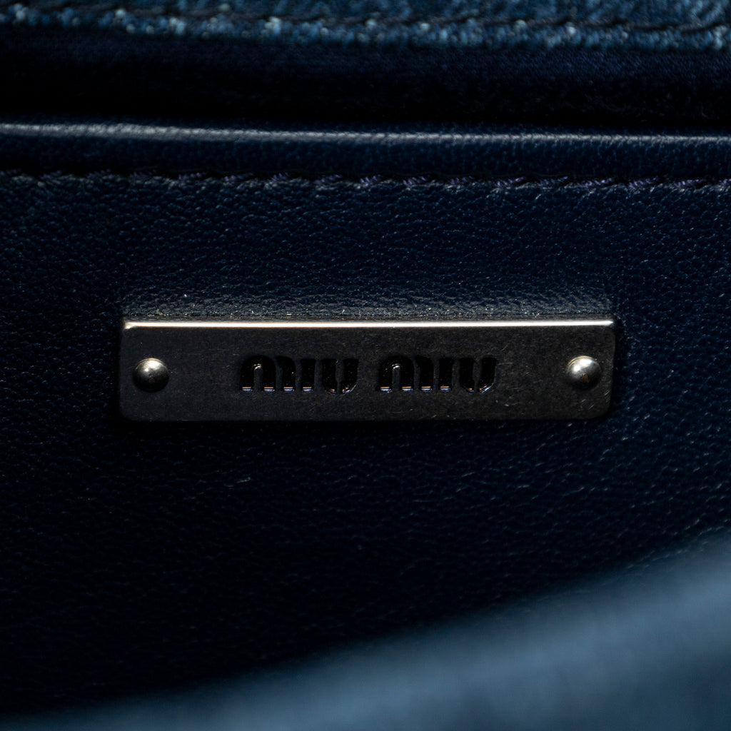 Shoulder Bag Velvet Tresse Crossbody Blue Denim Denim Canvas