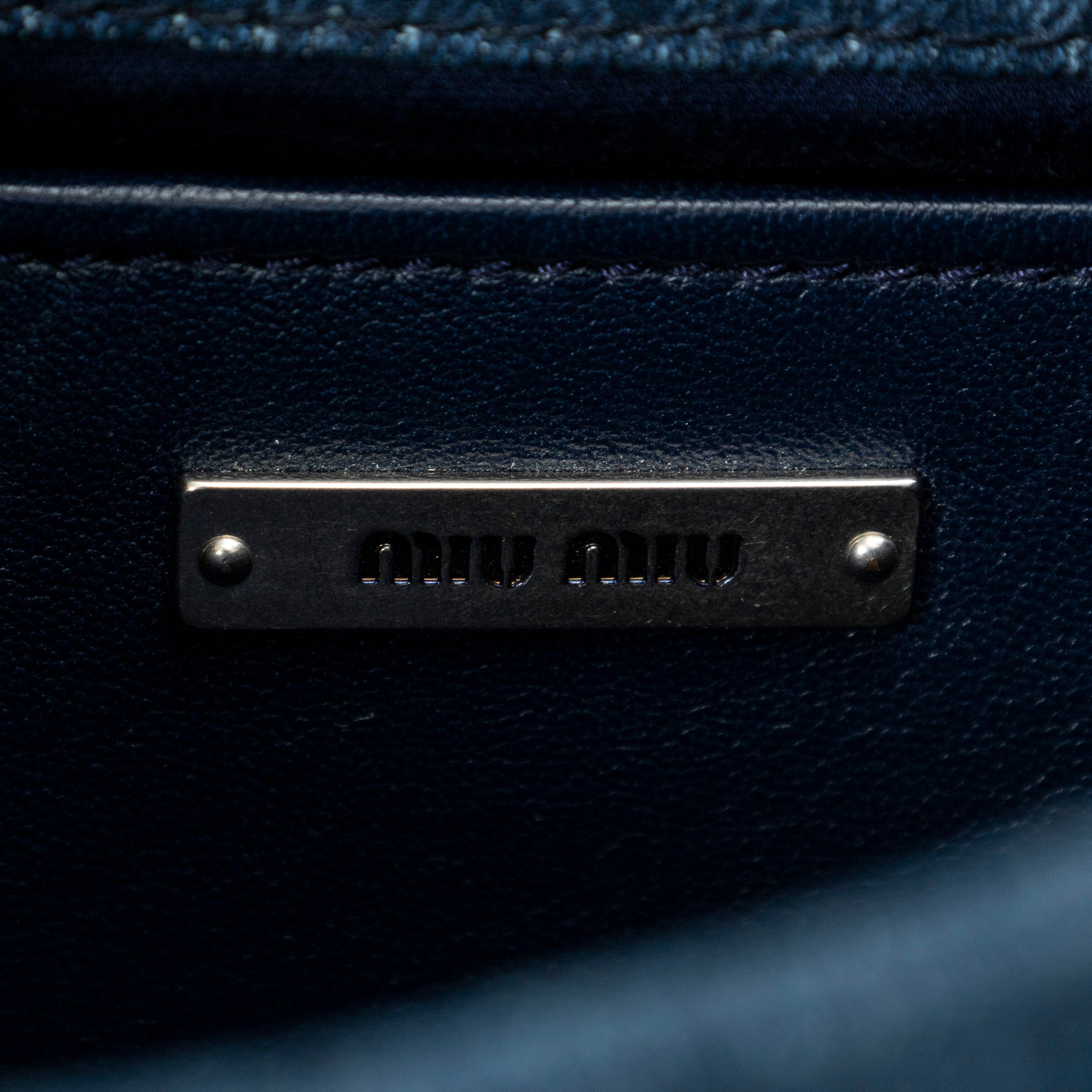 Shoulder Bag Velvet Tresse Crossbody Blue Denim Denim Canvas