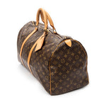 Travel Bag Keepall 50 Brown Monogram Canvas