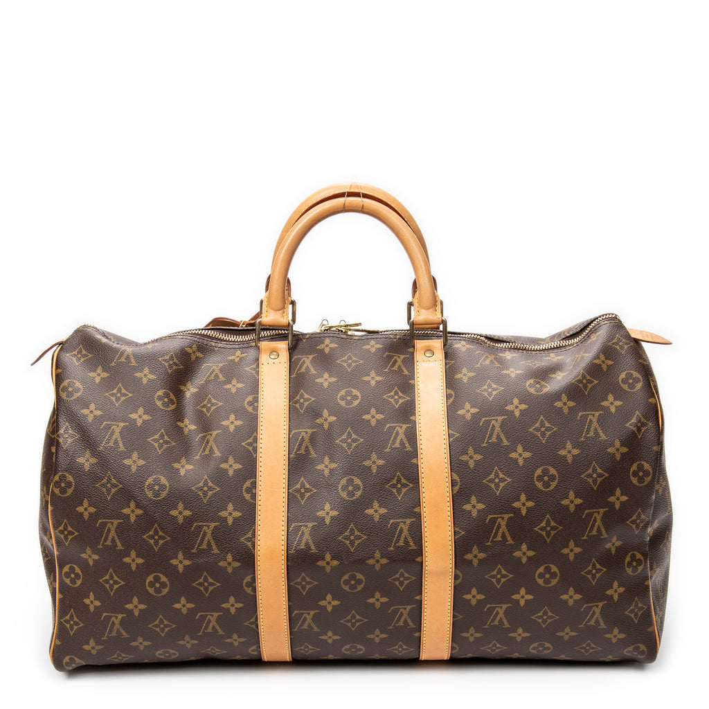 Travel Bag Keepall 50 Brown Monogram Canvas