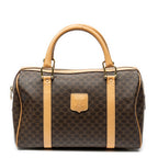 Handbag Vintage Small Boston Brown Macadam Coated Canvas