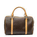 Handbag Vintage Small Boston Brown Macadam Coated Canvas