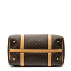 Handbag Vintage Small Boston Brown Macadam Coated Canvas