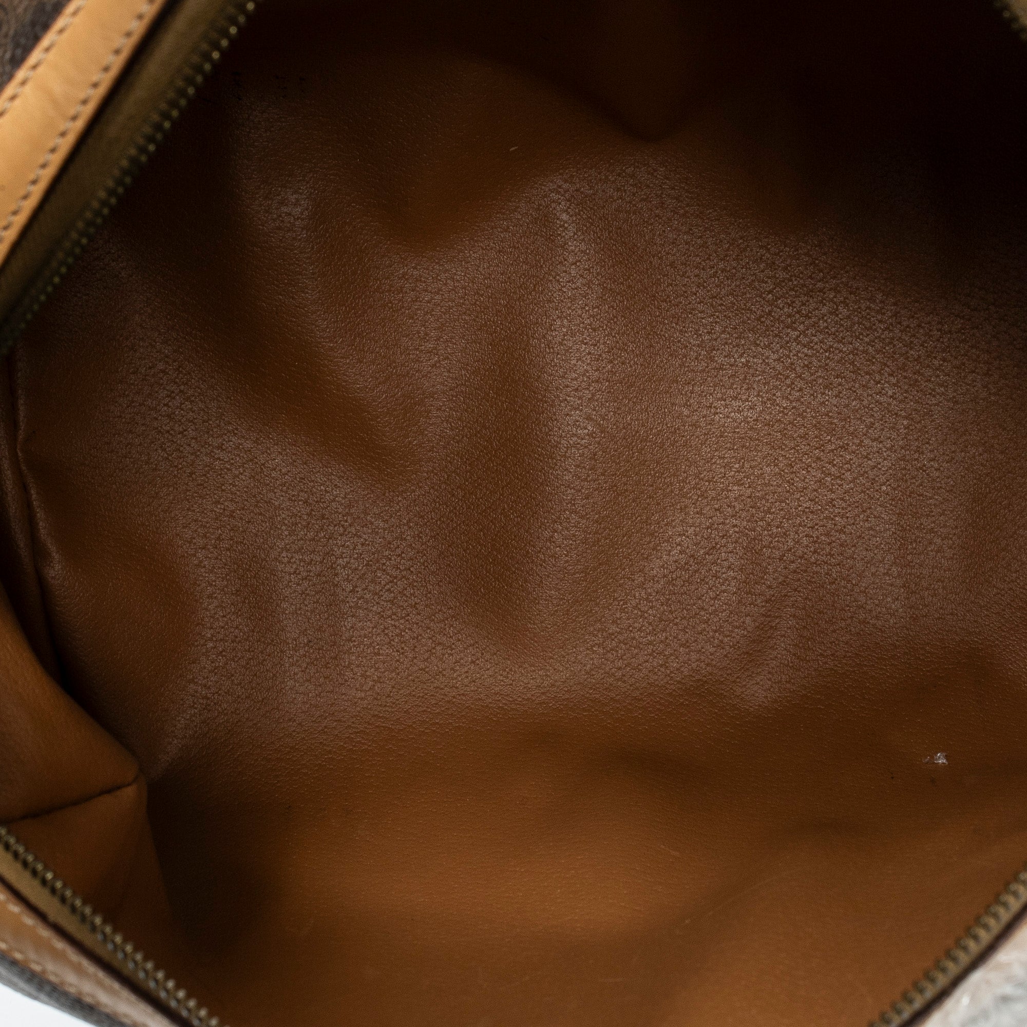 Handbag Vintage Small Boston Brown Macadam Coated Canvas