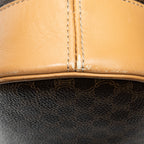 Shoulder Bag Zip Messenger Brown Macadam Coated Canvas
