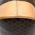 Shoulder Bag Zip Messenger Brown Macadam Coated Canvas