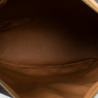 Shoulder Bag Zip Messenger Brown Macadam Coated Canvas