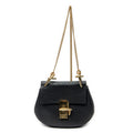 Shoulder Bag Mini Drew Black Grained Calfskin Leather