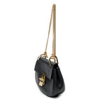 Shoulder Bag Mini Drew Black Grained Calfskin Leather