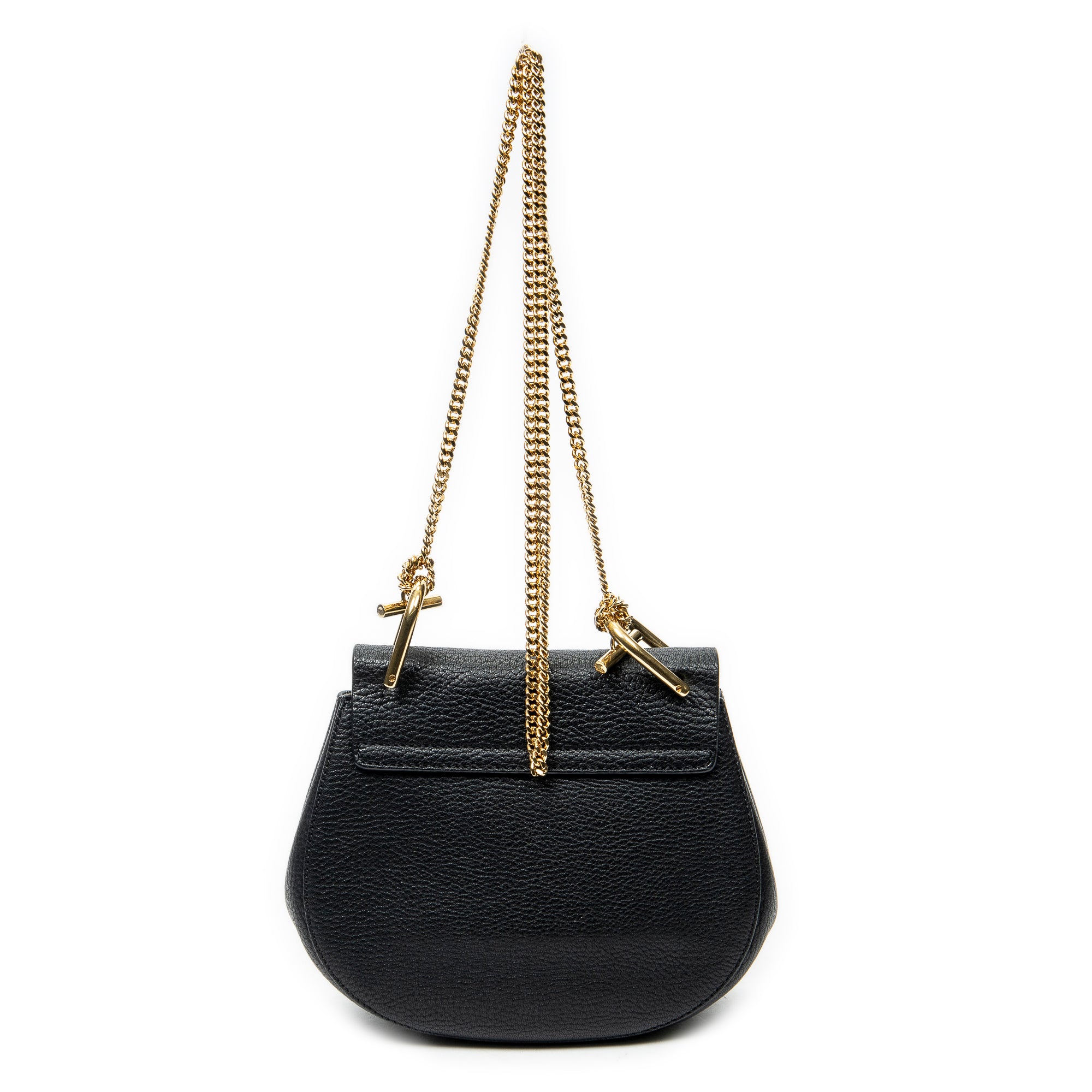 Shoulder Bag Mini Drew Black Grained Calfskin Leather