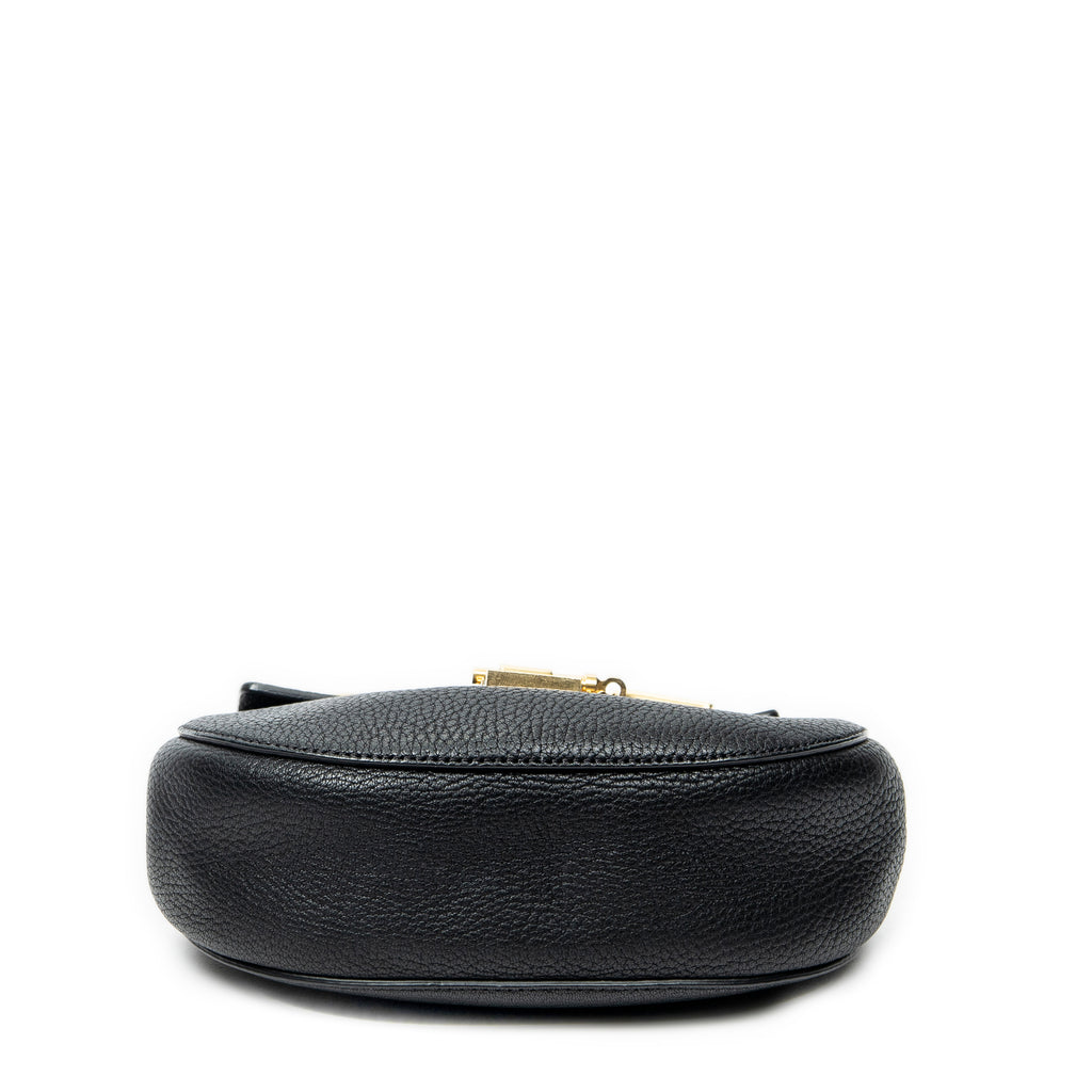 Shoulder Bag Mini Drew Black Grained Calfskin Leather