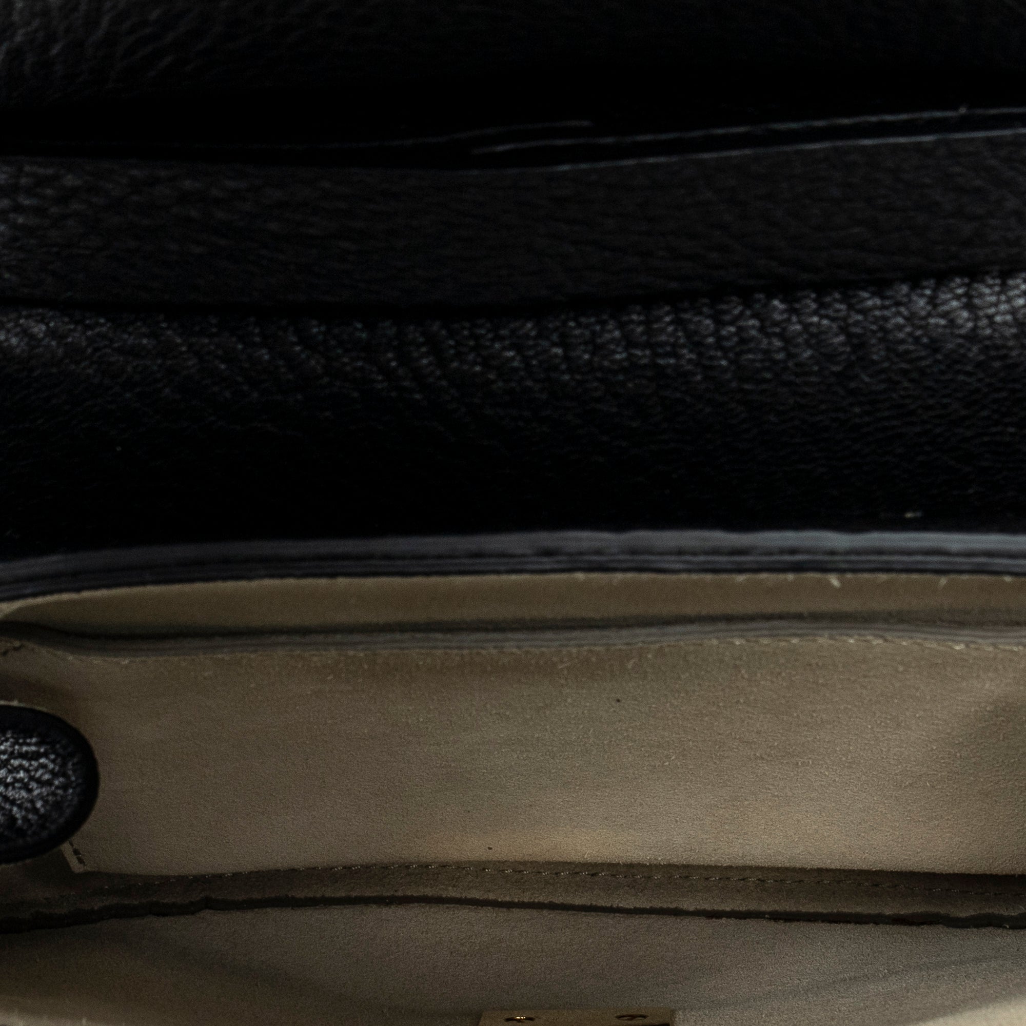 Shoulder Bag Mini Drew Black Grained Calfskin Leather