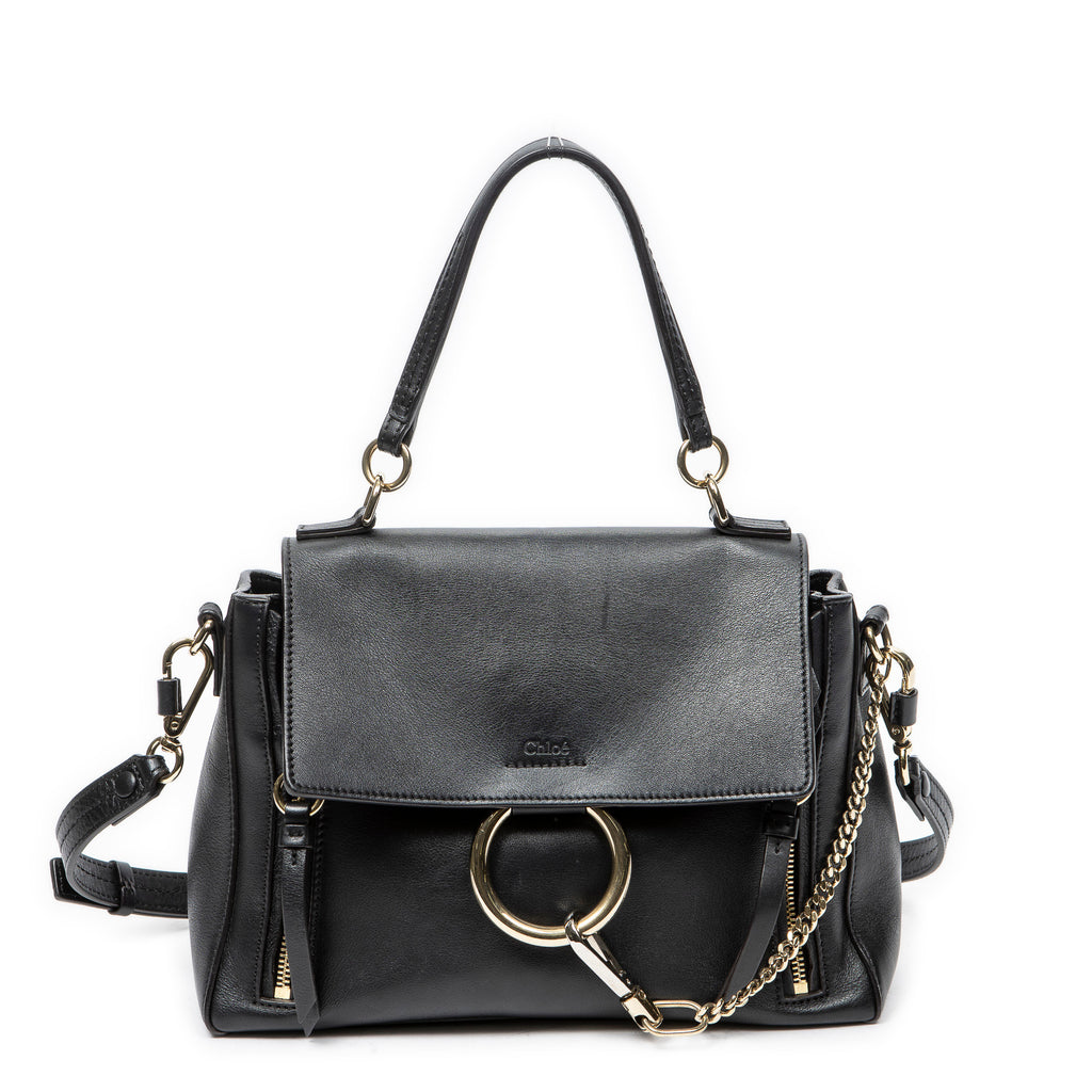 Shoulder Bag Small Faye Day Black Calfskin Leather