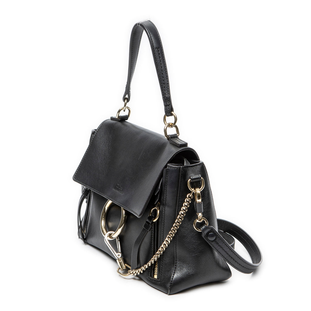 Shoulder Bag Small Faye Day Black Calfskin Leather