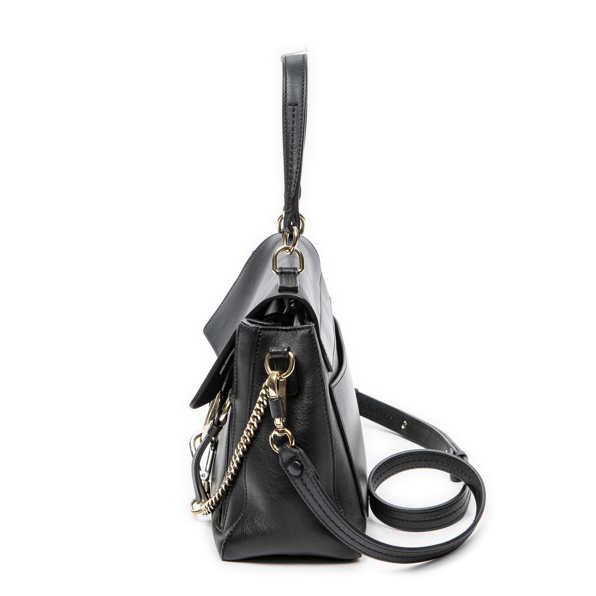 Shoulder Bag Small Faye Day Black Calfskin Leather