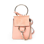 Shoulder Bag Small Faye Bracelet Bag Pink Calfskin Leather