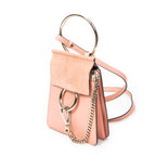 Shoulder Bag Small Faye Bracelet Bag Pink Calfskin Leather