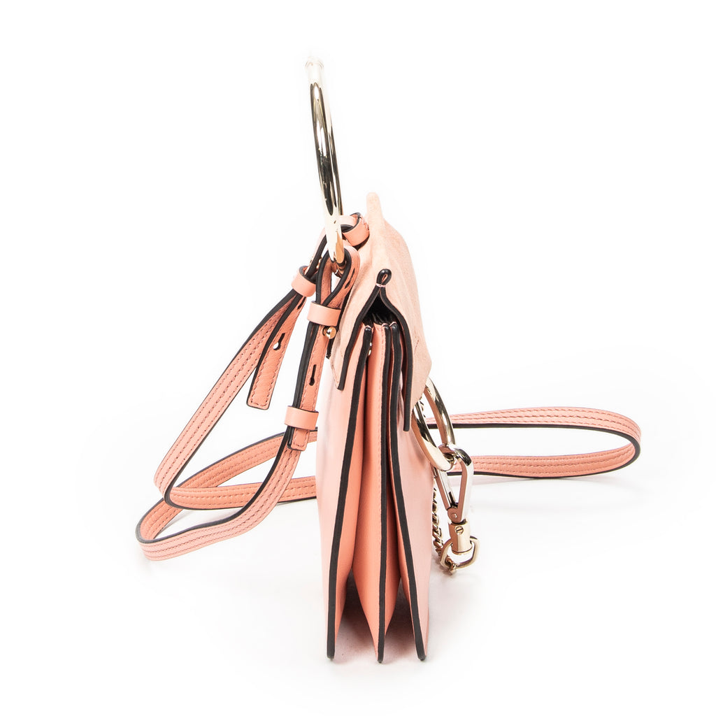 Shoulder Bag Small Faye Bracelet Bag Pink Calfskin Leather