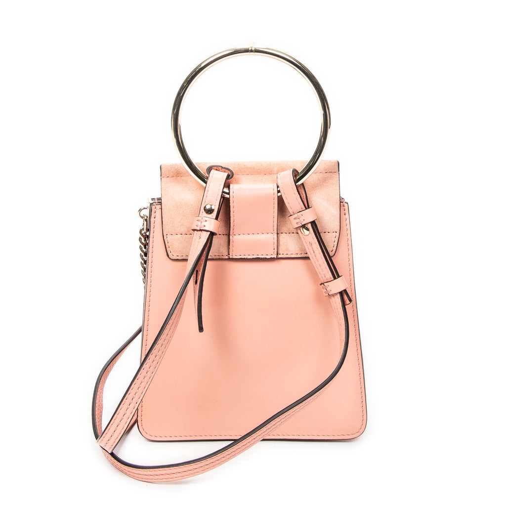 Shoulder Bag Small Faye Bracelet Bag Pink Calfskin Leather