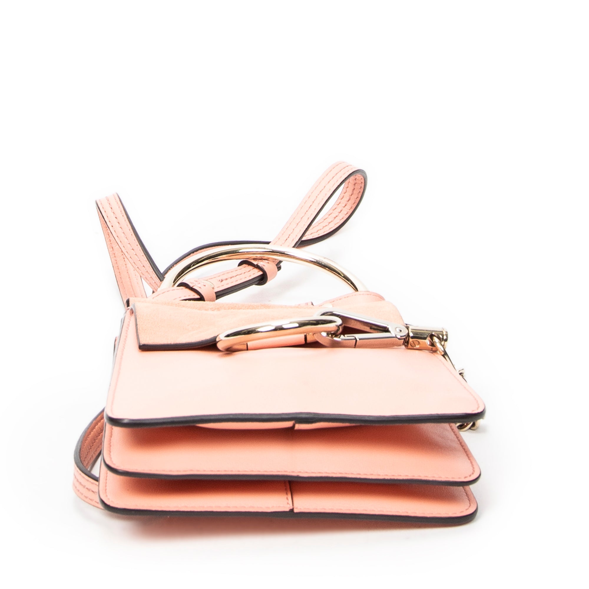 Shoulder Bag Small Faye Bracelet Bag Pink Calfskin Leather