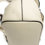 Mochila pequeña Faye de piel de becerro color marfil