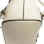 Mochila pequeña Faye de piel de becerro color marfil