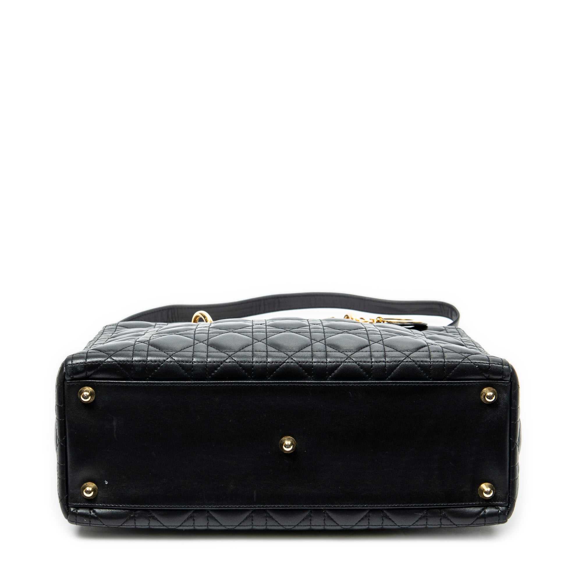 Shoulder Bag Large Lady Dior Zip Black Cannage Leather