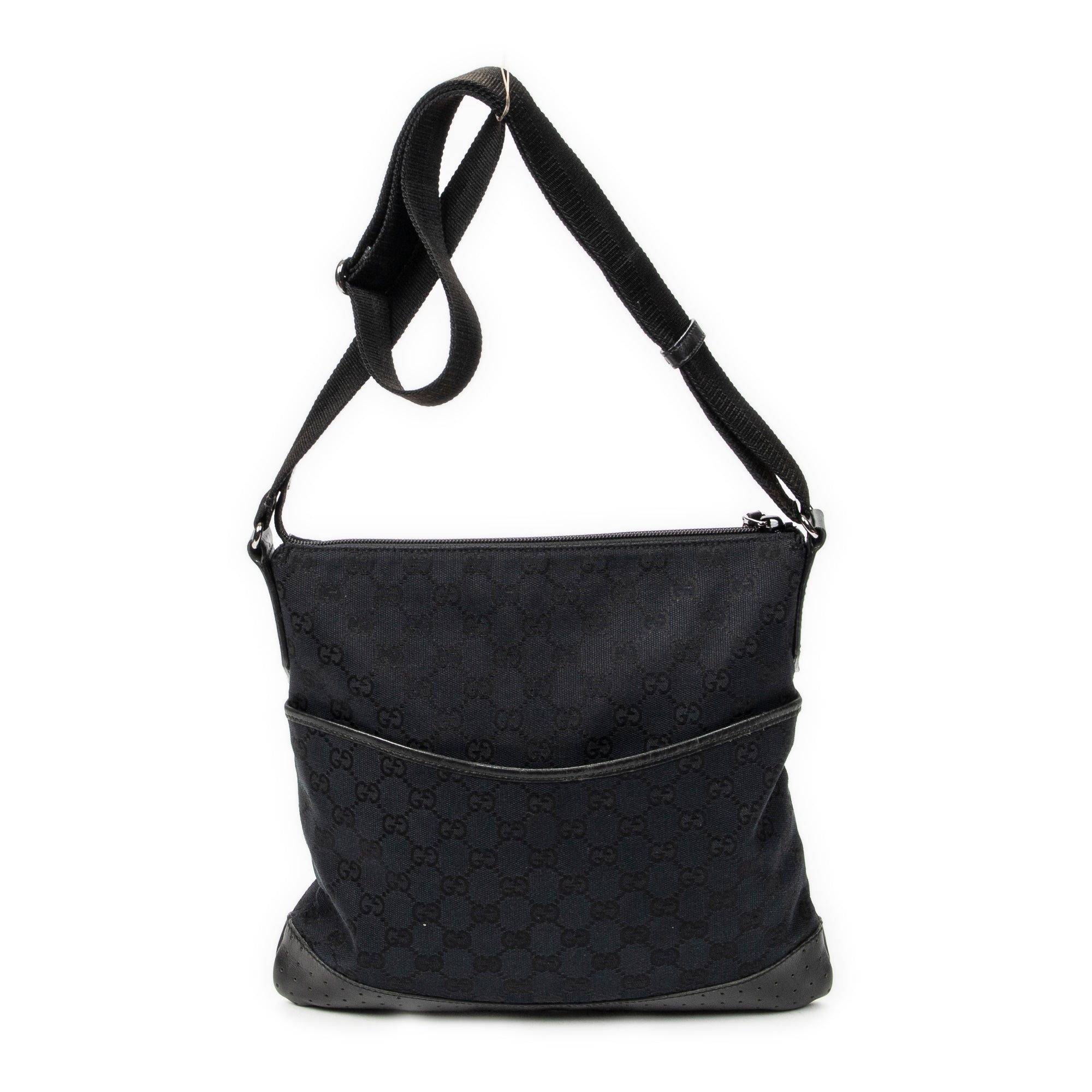 Shoulder Bag Medium Messenger Black Monogrammed Canvas