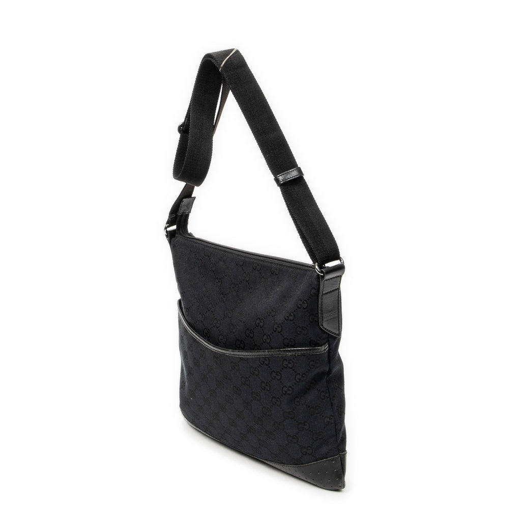 Shoulder Bag Medium Messenger Black Monogrammed Canvas