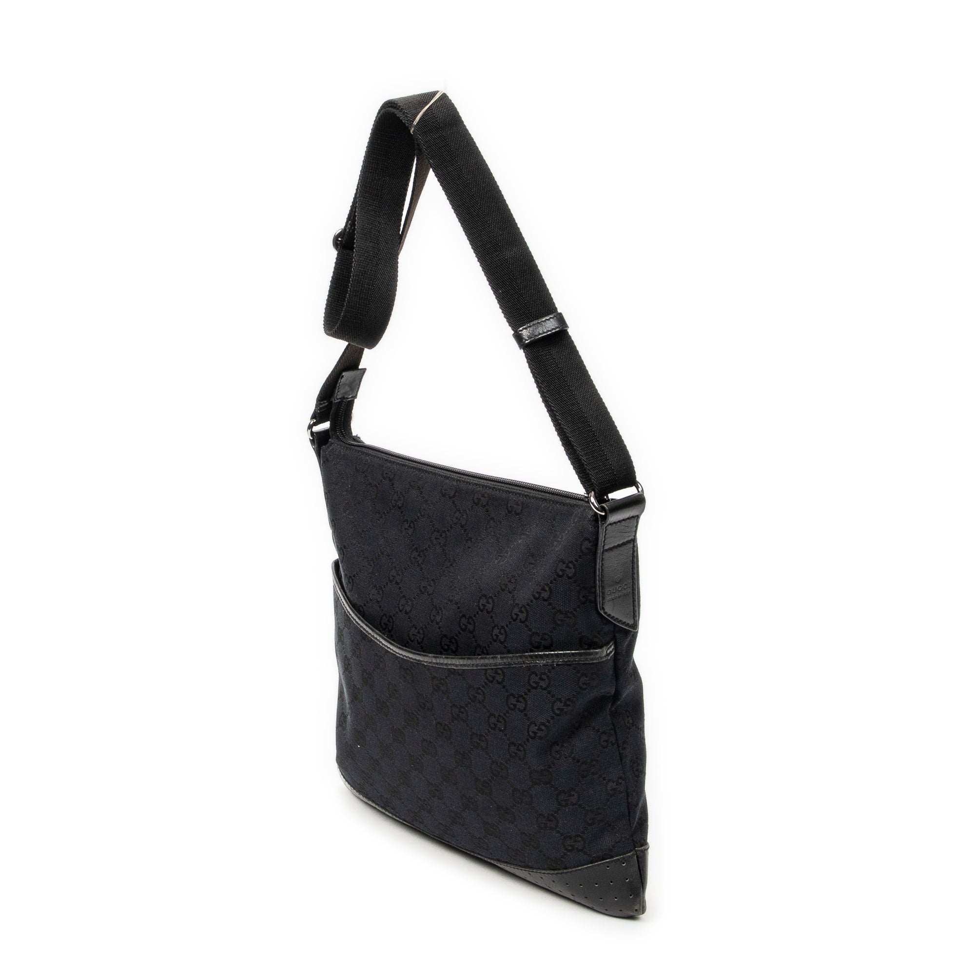 Shoulder Bag Medium Messenger Black Monogrammed Canvas
