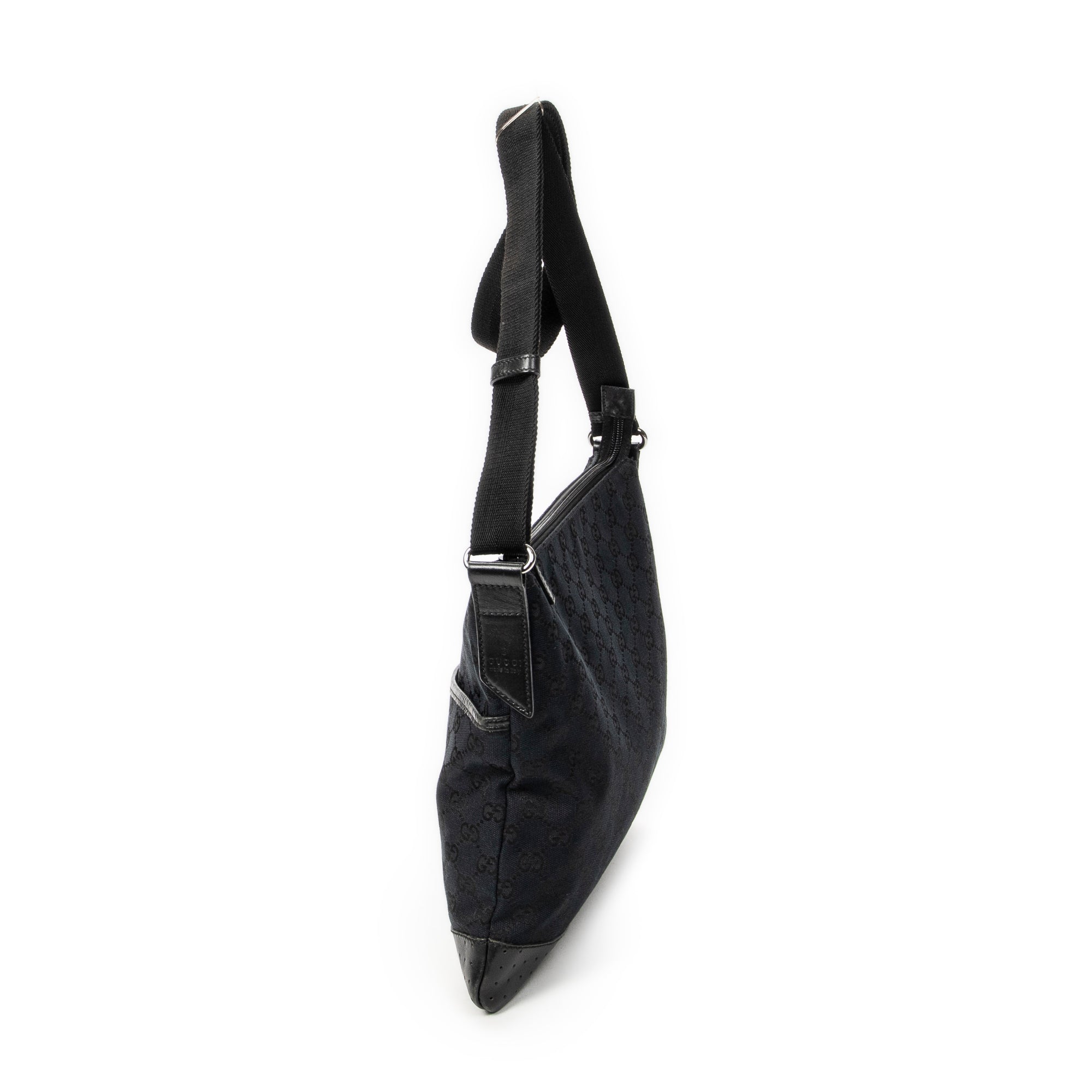 Shoulder Bag Medium Messenger Black Monogrammed Canvas