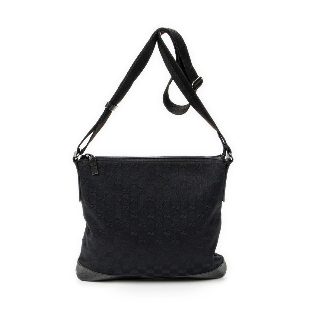 Shoulder Bag Medium Messenger Black Monogrammed Canvas