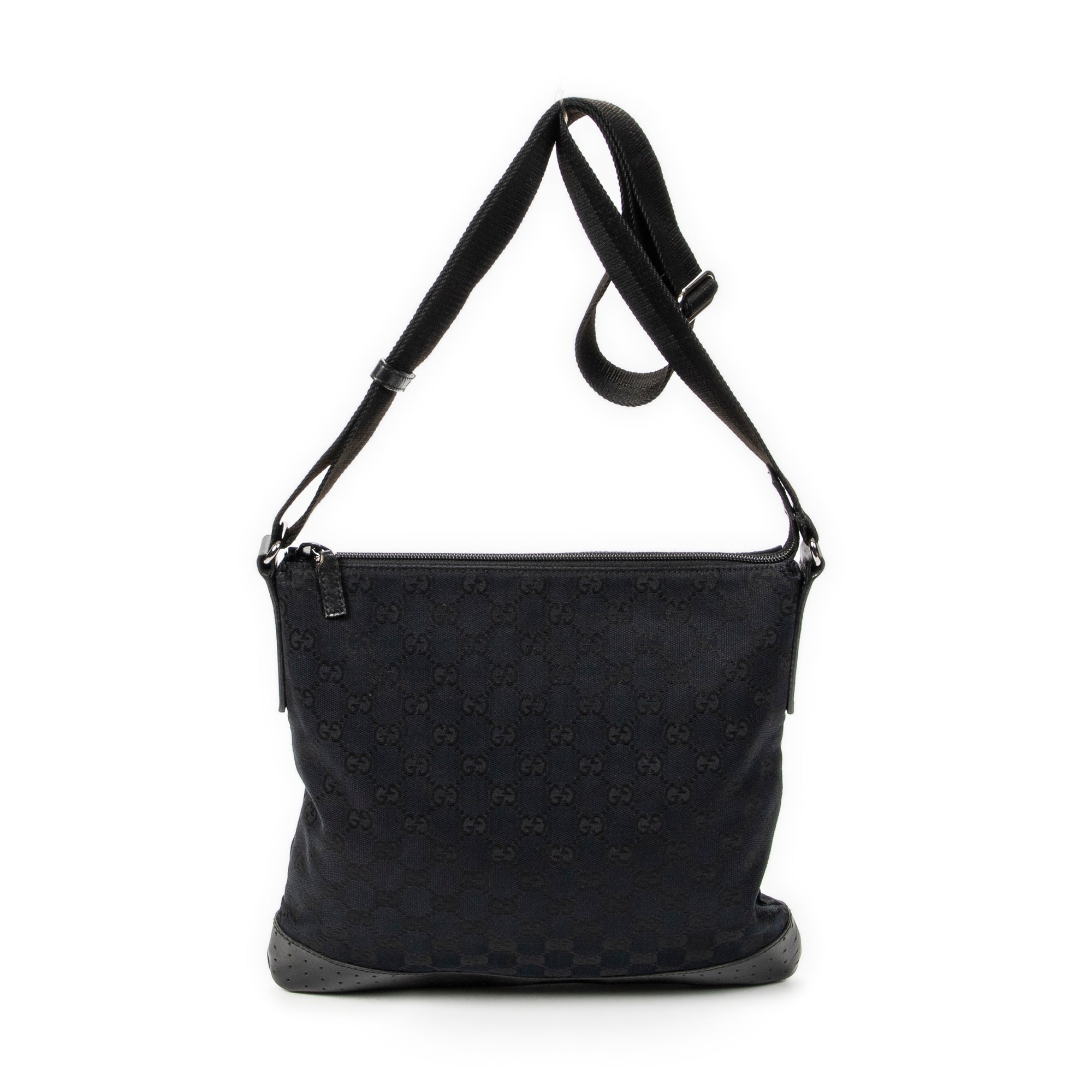 Shoulder Bag Medium Messenger Black Monogrammed Canvas