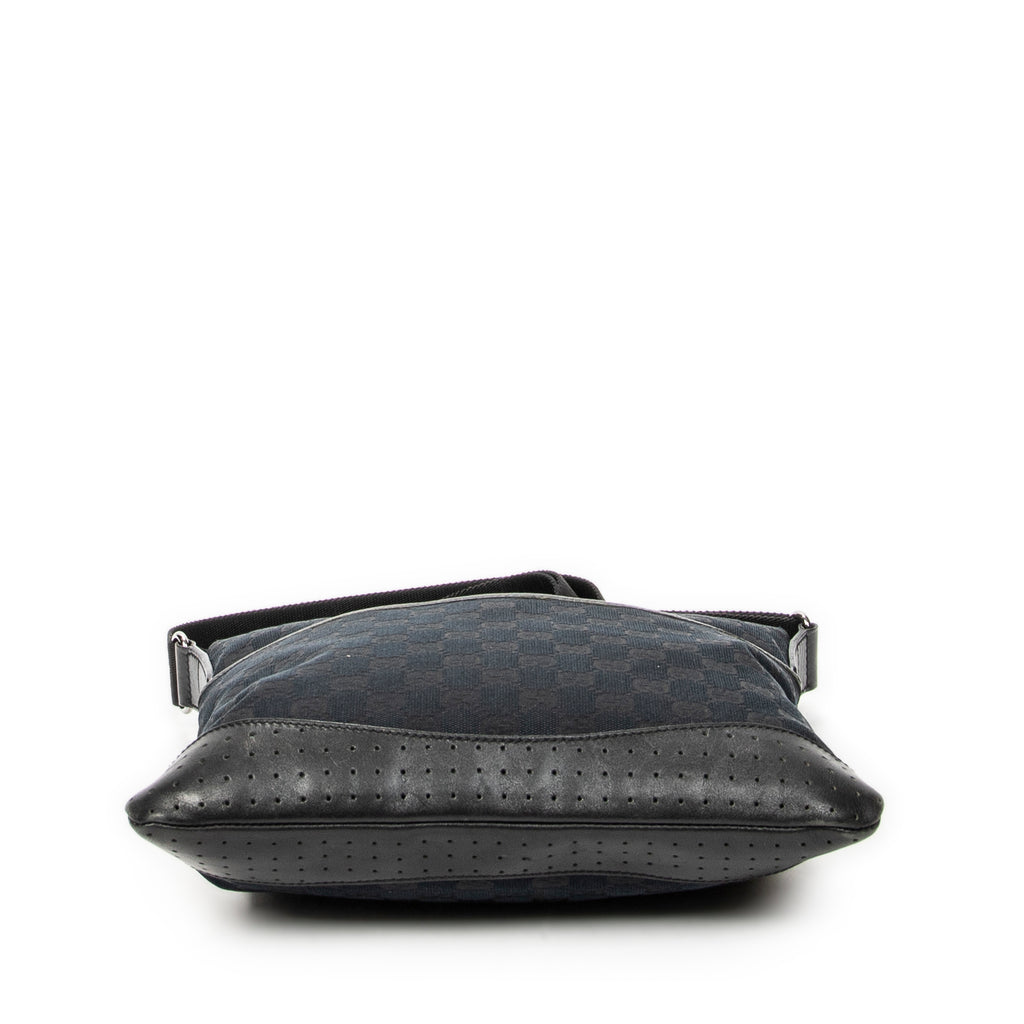 Shoulder Bag Medium Messenger Black Monogrammed Canvas