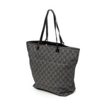 Shoulder Bag Tall Tote Black Monogrammed Denim Canvas