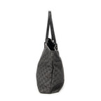 Shoulder Bag Tall Tote Black Monogrammed Denim Canvas