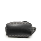 Shoulder Bag Tall Tote Black Monogrammed Denim Canvas