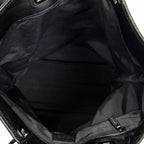 Shoulder Bag Tall Tote Black Monogrammed Denim Canvas