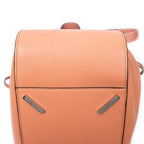 Shoulder Bag Small Drawstring Hammock Salmon Pink Grained Calfskin Leather