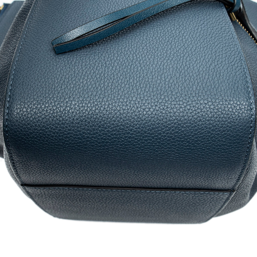 Shoulder Bag Small Hammock Navy Calfskin Leather