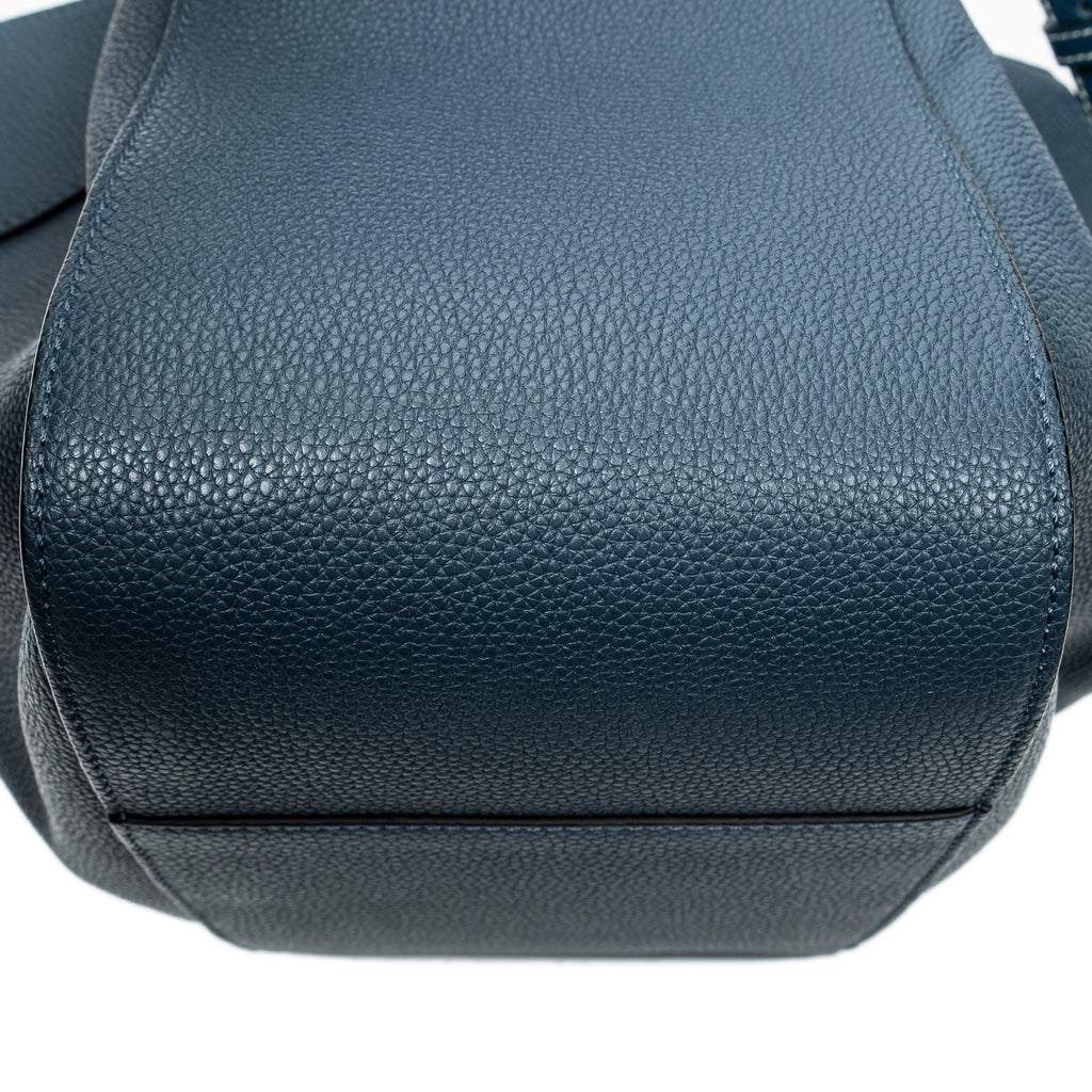 Shoulder Bag Small Hammock Navy Calfskin Leather