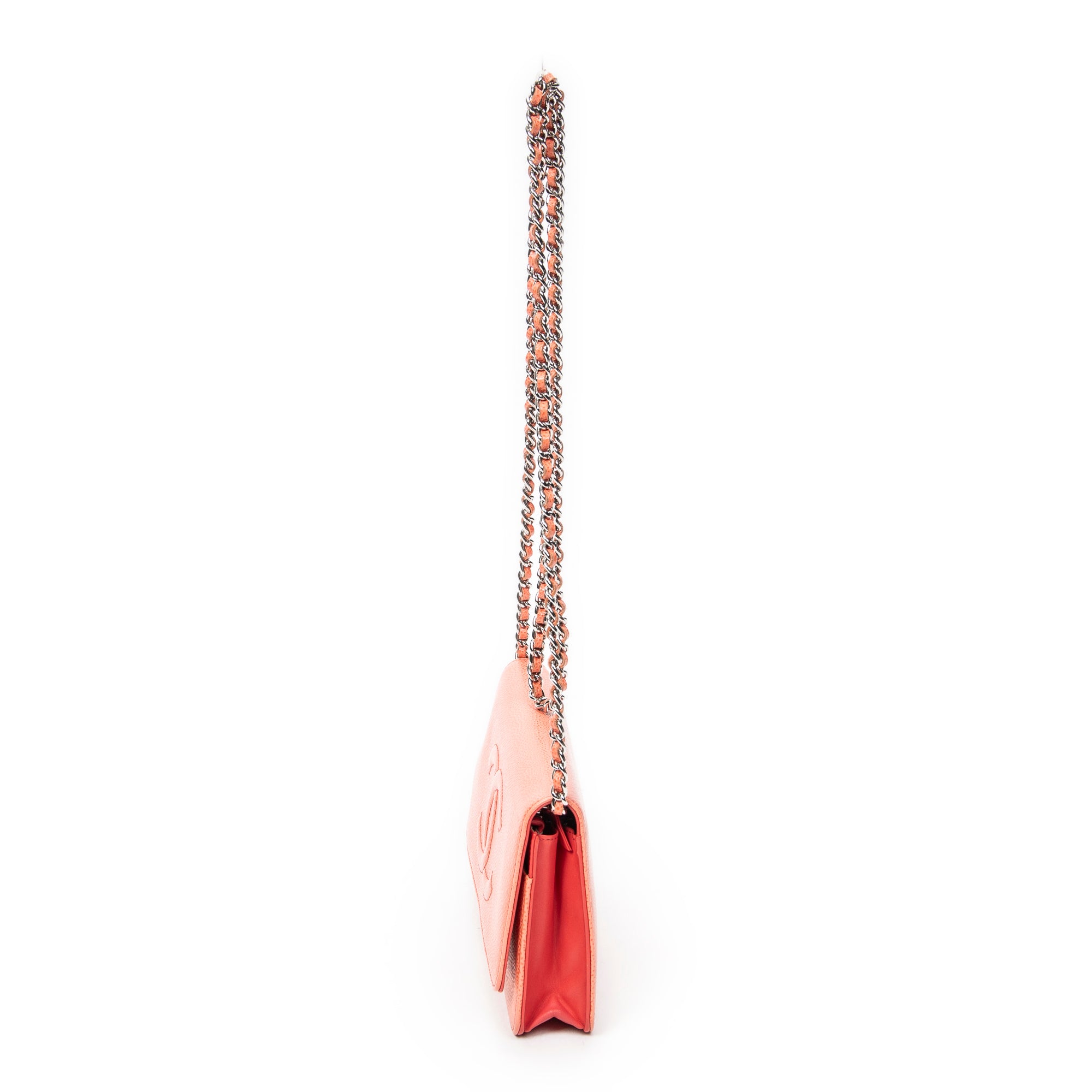 Shoulder Bag Timeless Wallet on Chain Orange Caviar Leather