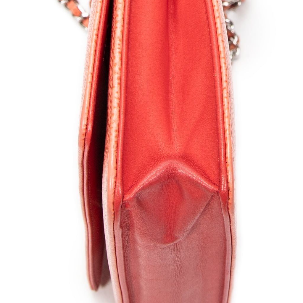 Shoulder Bag Timeless Wallet on Chain Orange Caviar Leather