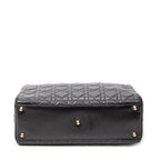 Shoulder Bag Large Lady Dior Zip Black Cannage Lambskin Leather