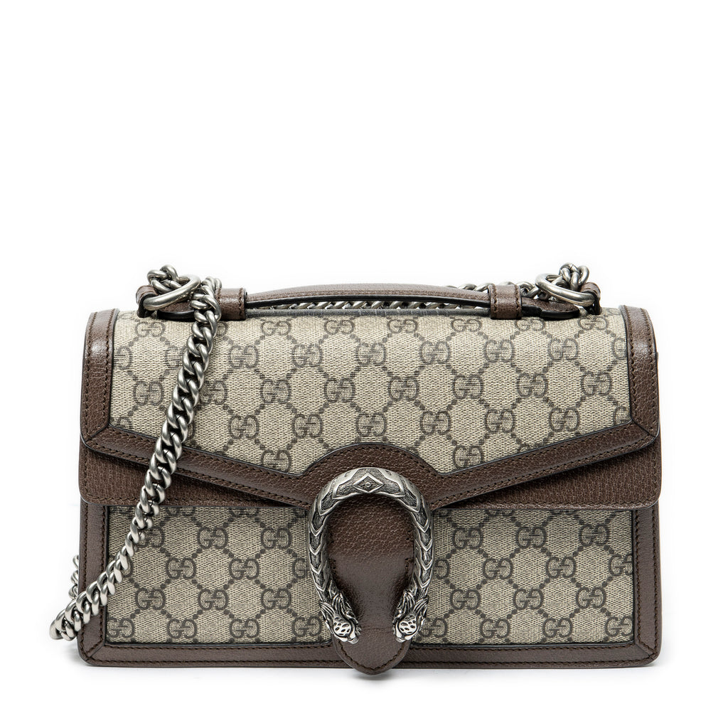 Bolso de Hombro Dionysus Top Handle Cadena Bandolera Lona Estampada Beige Supreme