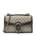 Bolso de Hombro Dionysus Top Handle Cadena Bandolera Lona Estampada Beige Supreme