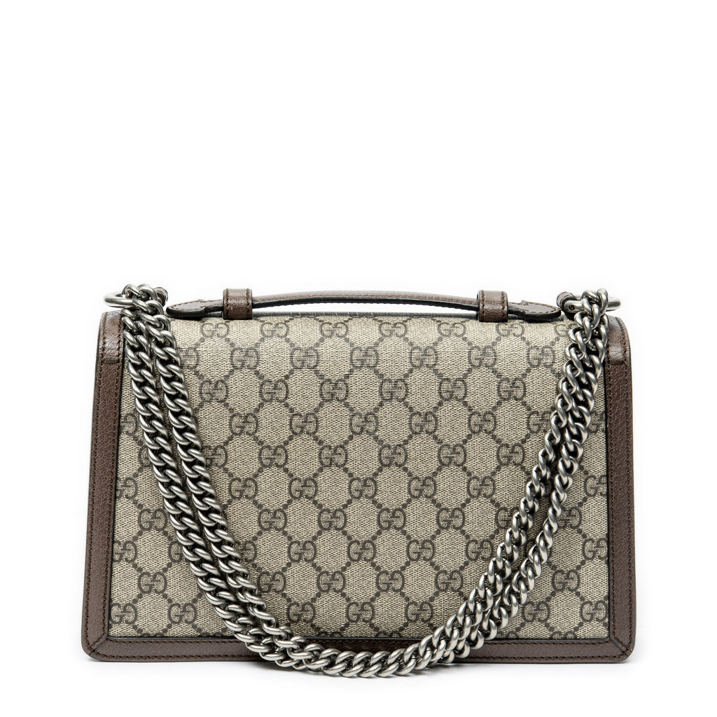 Bolso de Hombro Dionysus Top Handle Cadena Bandolera Lona Estampada Beige Supreme