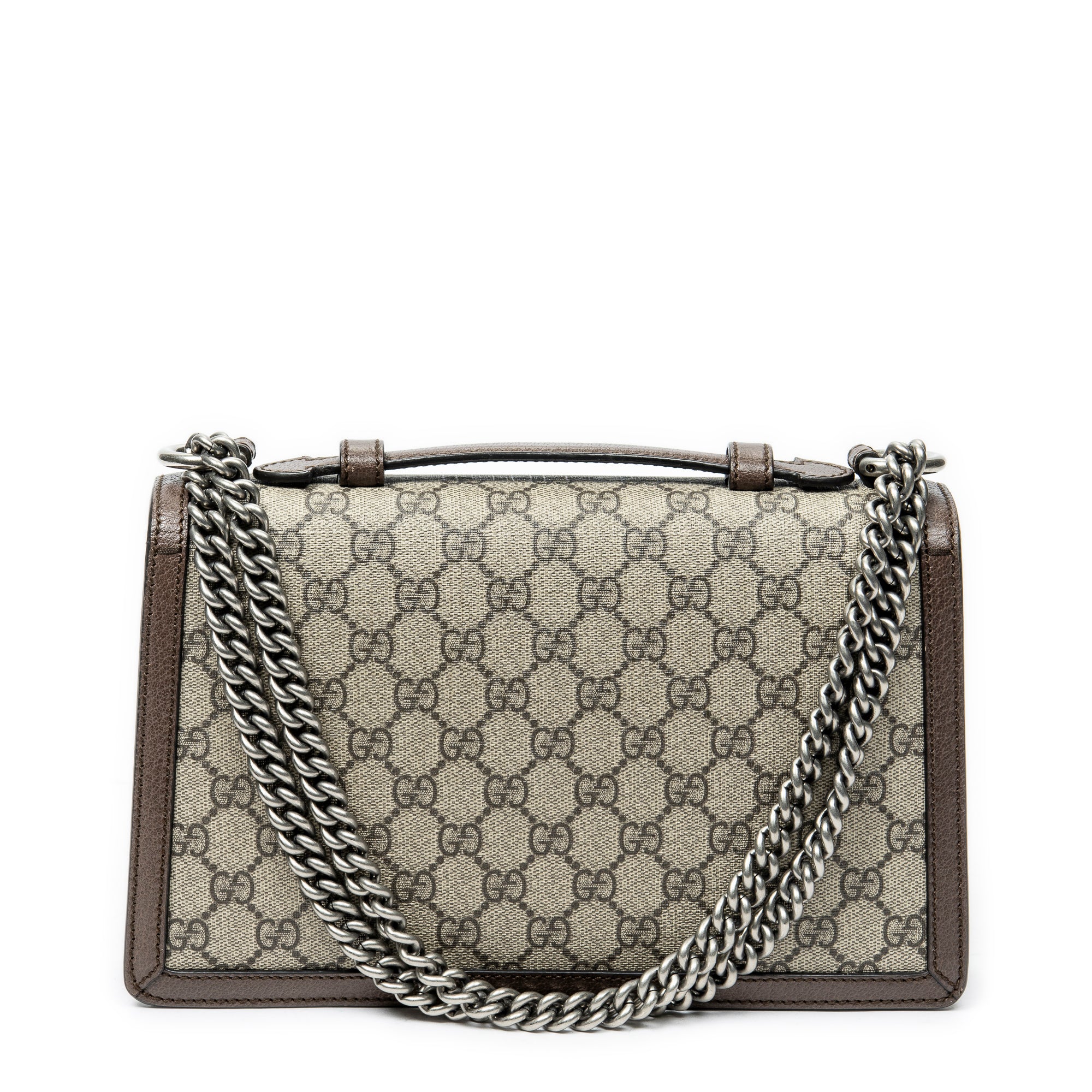 Bolso de Hombro Dionysus Top Handle Cadena Bandolera Lona Estampada Beige Supreme