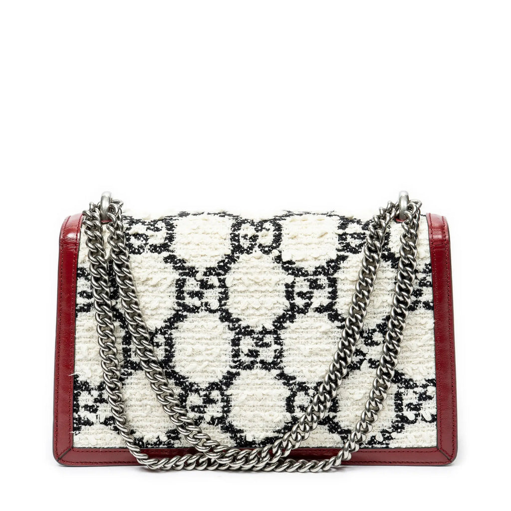 Shoulder Bag Small Dionysus Chain Crossbody Ivory GG Tweed Canvas