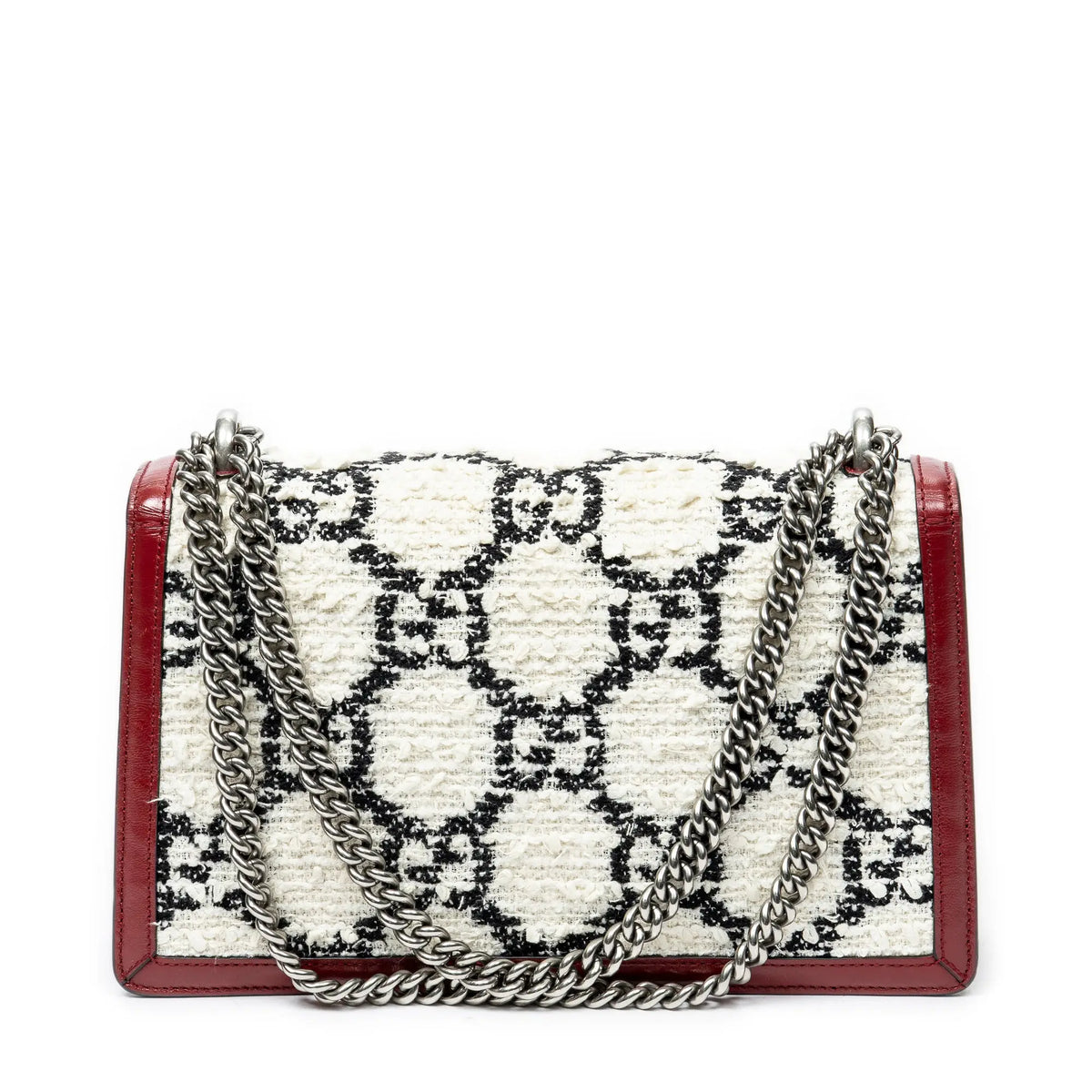 Shoulder Bag Small Dionysus Chain Crossbody Ivory GG Tweed Canvas